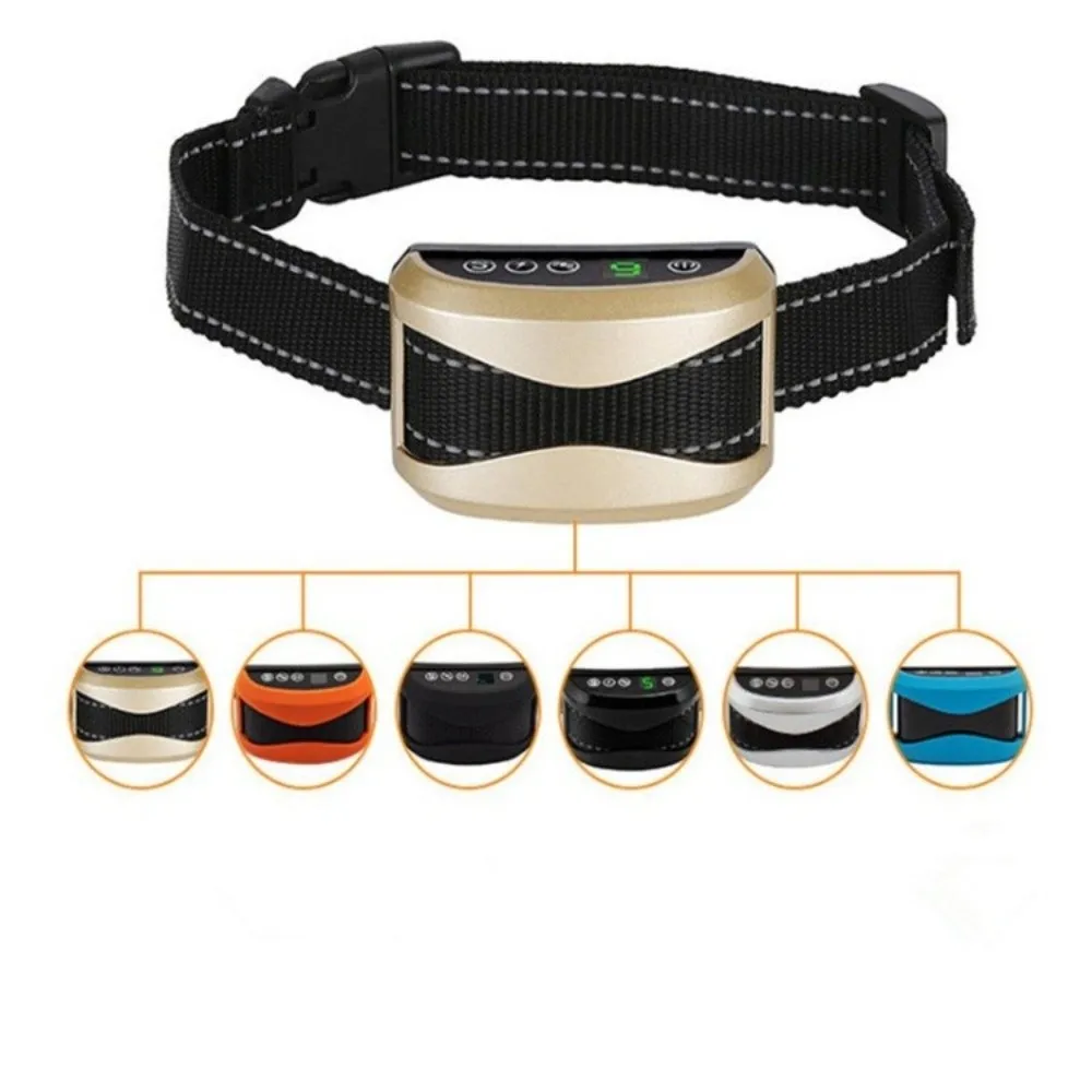 Smart Dog Anti Bark Collar Adjustable Waterproof Ultrasonic Training Collar Handheld Digital Display Bark Stopper Collar view 6