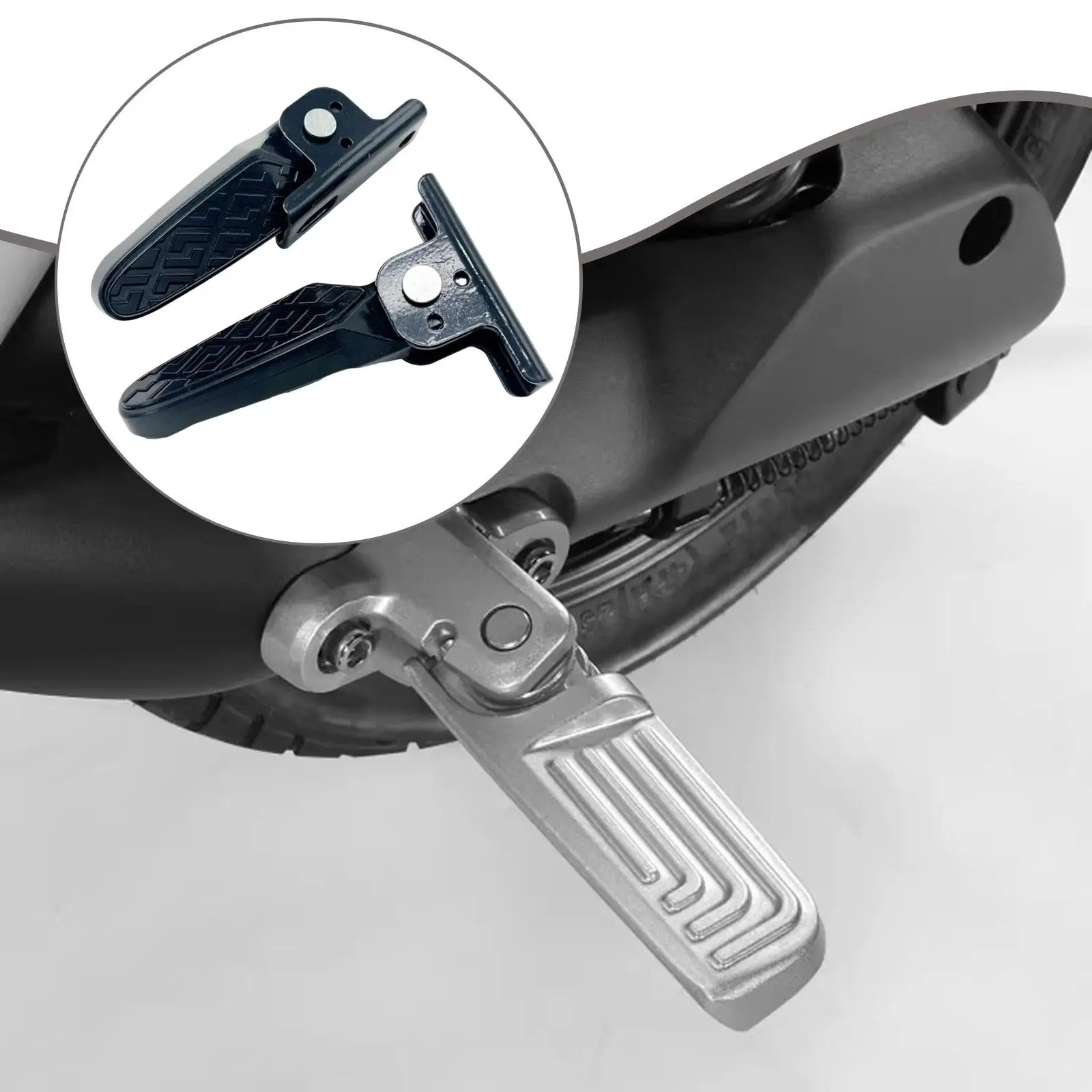 

Electric Bike Rear Pedals Footrests Accessory Multipurpose Easily Install Lightweight Replace Parts Sturdy Foot Pegs Replaces
