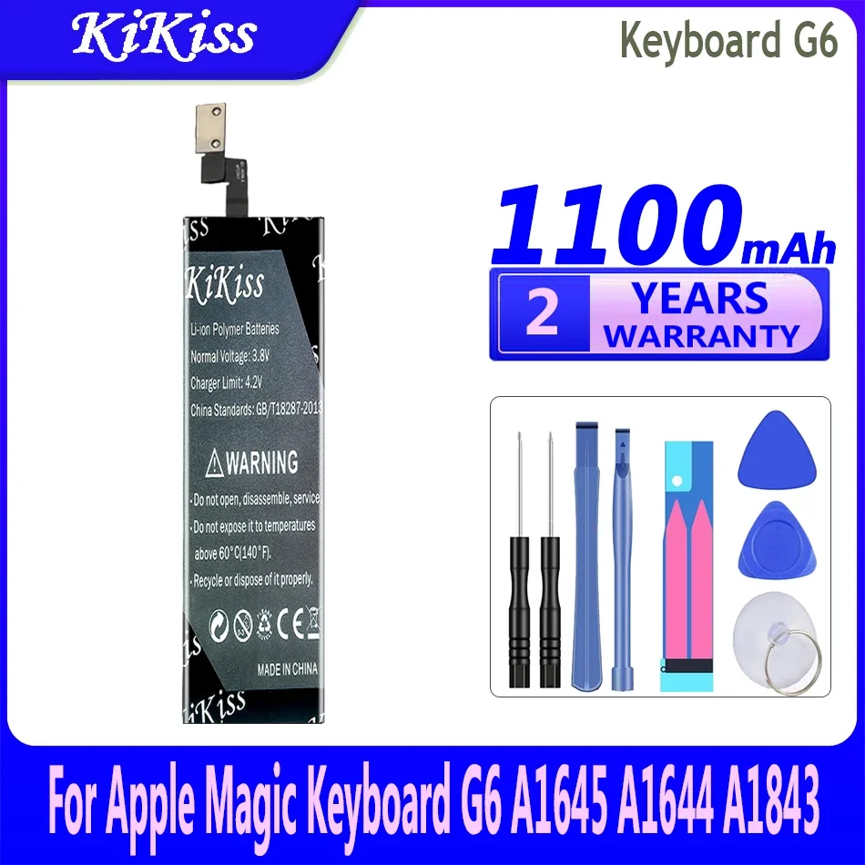 

1100 мАч KiKiss мощная аккумуляторная клавиатура G6 (A1645) для Apple Magic Keyboard G6 A1645 A1644 A1843 Беспроводная