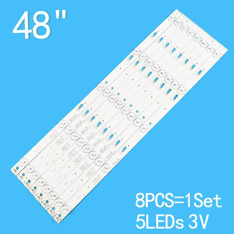 

New 8PCS/lot 466mm 5LEDs 3V For 48" LCD TV 4C-LB480T-HR1 48HR332M05A0 48D15005 48L25EBC 48L26CMC 48L2600C 48L2500C