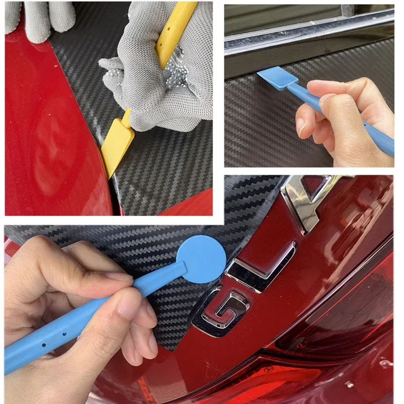 Car Wrap Vinyl Magnetic Squeegee Scraper Kit Carbon Film Tool Micro Wrapping Stick Squeegee Window Tint Curves Slot Tint Tools