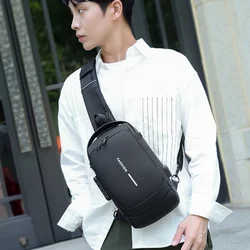 Anti Theft Chest Bag Shoulder Charging Crossbody Bag School Short Trip Messenger Gym Men Sling Sports