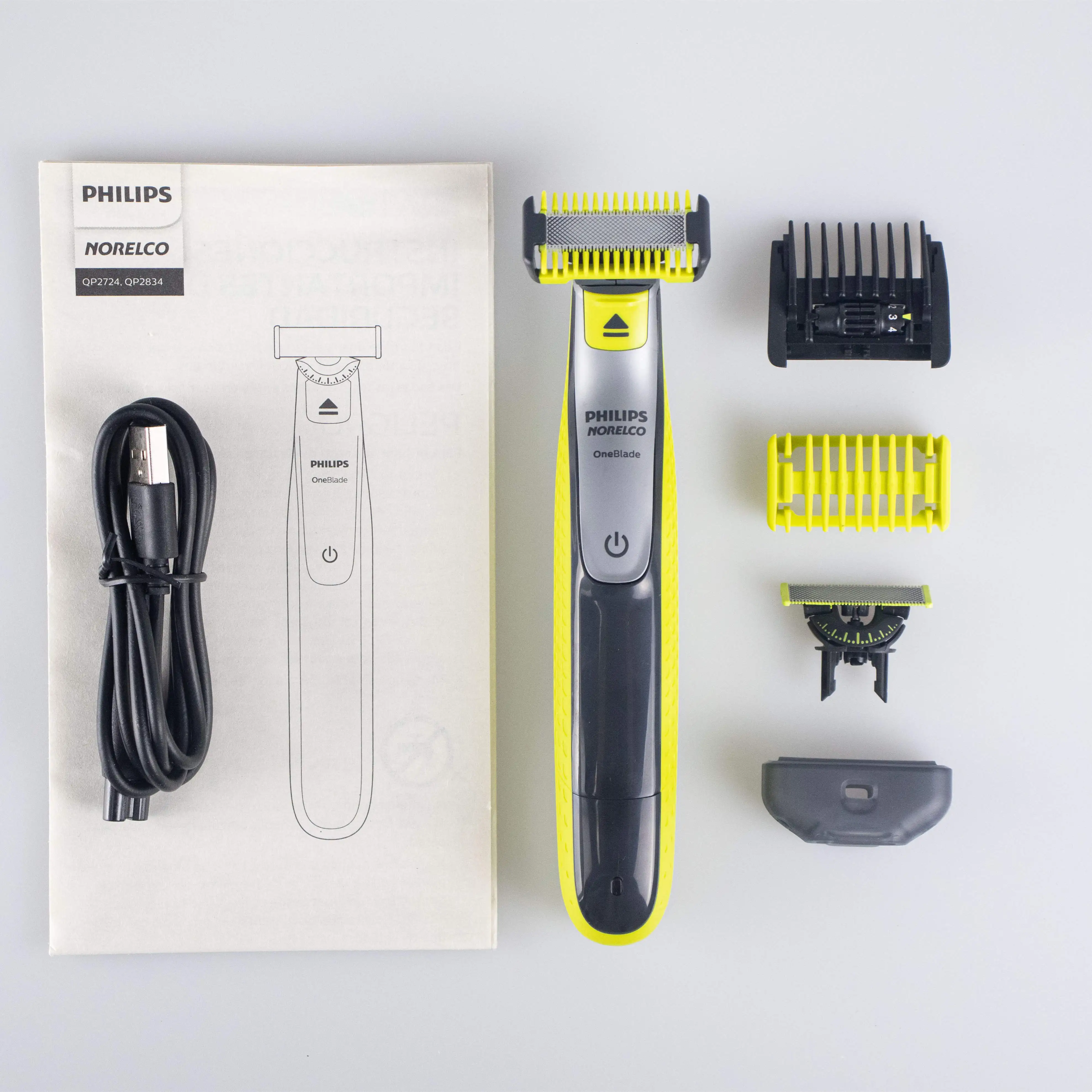 فيليبس نوريلكو ون بليد 360 وجه + جسم QP2834 مع مشط وجسم 5 في 1 للوجه #3