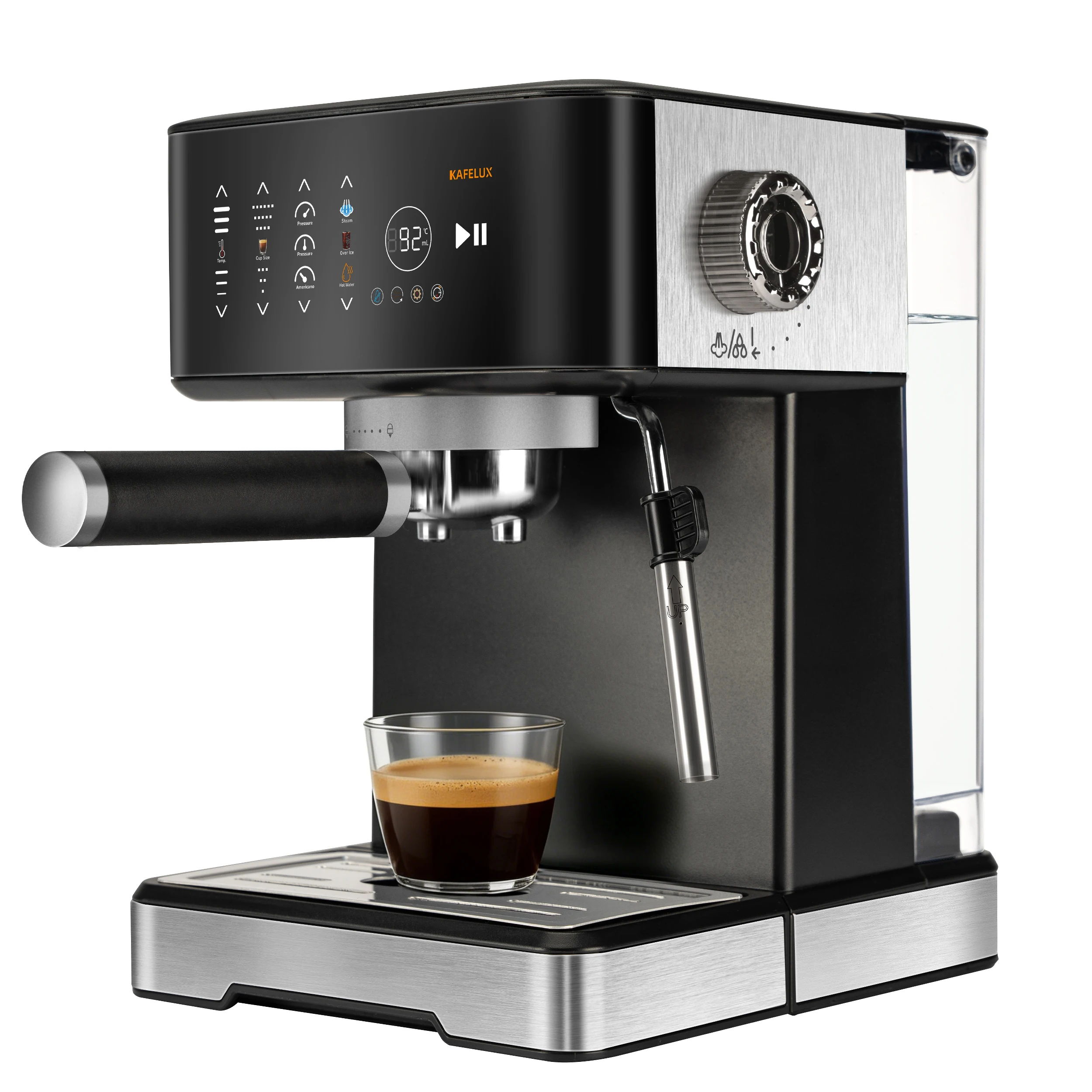 Cafetera Espresso de 20 Bares, Cafetera de 1400W con Espumador de Leche y Pantalla Táctil, Tanque de 1.7L para Latte y Cappuccino en Casa