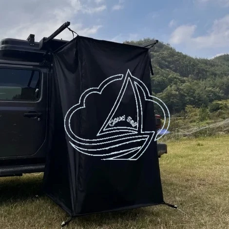Vehicle-Side Camping Bath & Shower Tent Foldable Portable Outdoor Changing Room with Mobile Toilet Function