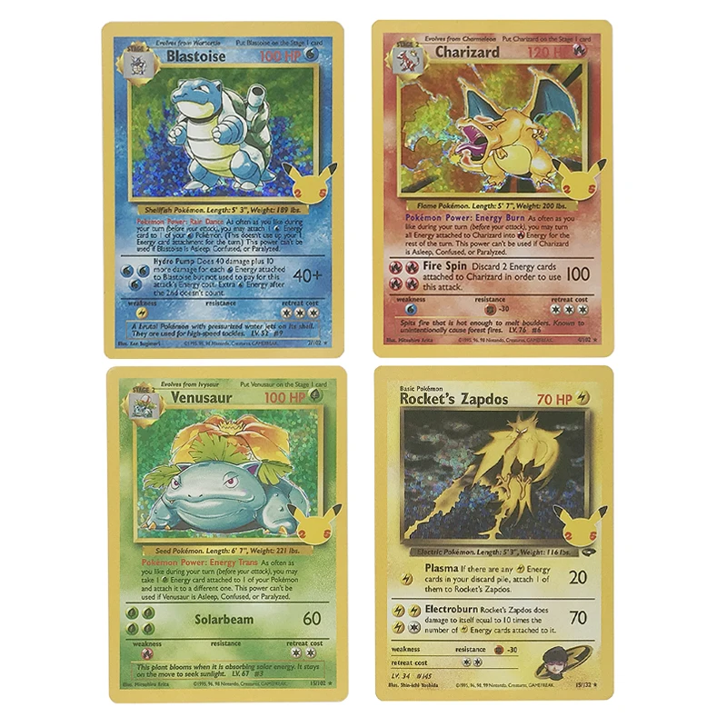 8.8X6.3Cm Pokemon 25. rocznica Diy V Max karty Pikachu Charizard trener gry bojowe rzadkie karty kolekcjonerskie zabawki prezenty