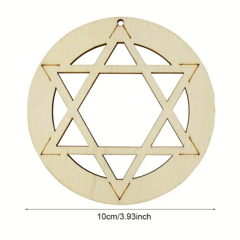2026 new model advanced latest hand carved five-pointed star wood chips retro magic array wooden ritual art decor