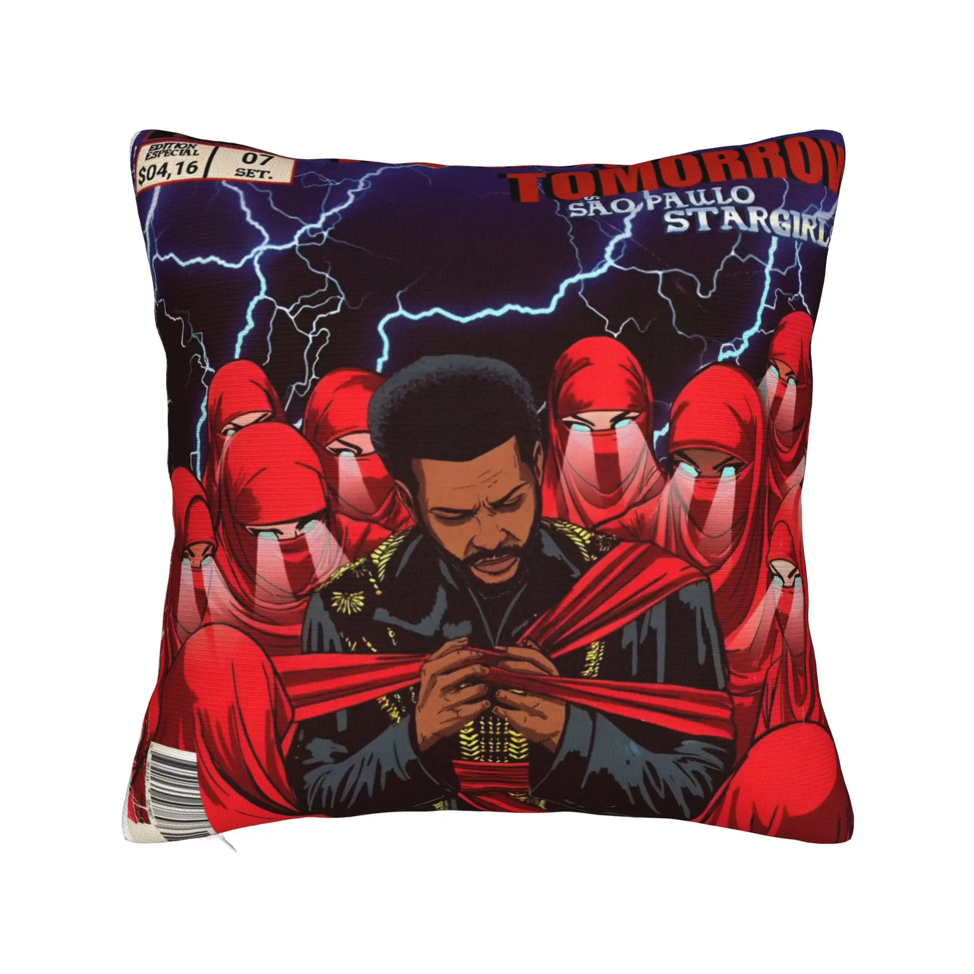The Weeknd Hurry Up Tomorrow Pillowcase Printing Polyester Cushion Cover Gift  Throw Pillow Case Cover Seater Zipper 18''