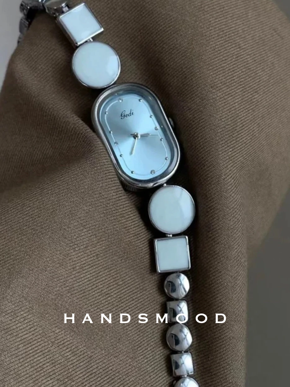 Jam Tangan Wanita Mewah Berwarna Biru Jam Tangan Kuarsa Wanita Gaya Baru Jam Tangan Baja Tahan Karat Modis Premium Hadiah Ulang Tahun