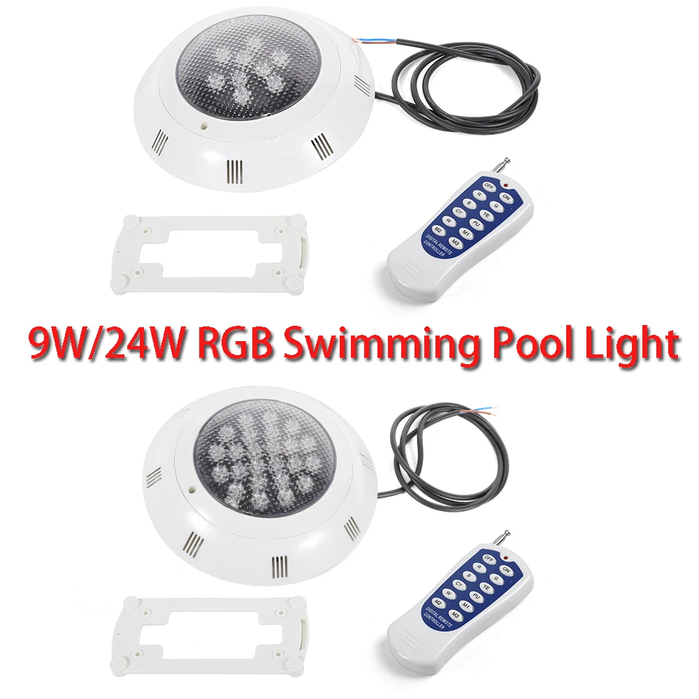 Energy-Efficient 12V Pool Lights with Waterproof Design, 7 Colors, 11 Lighting Modes, and High-Brightness LEDs for Poolside