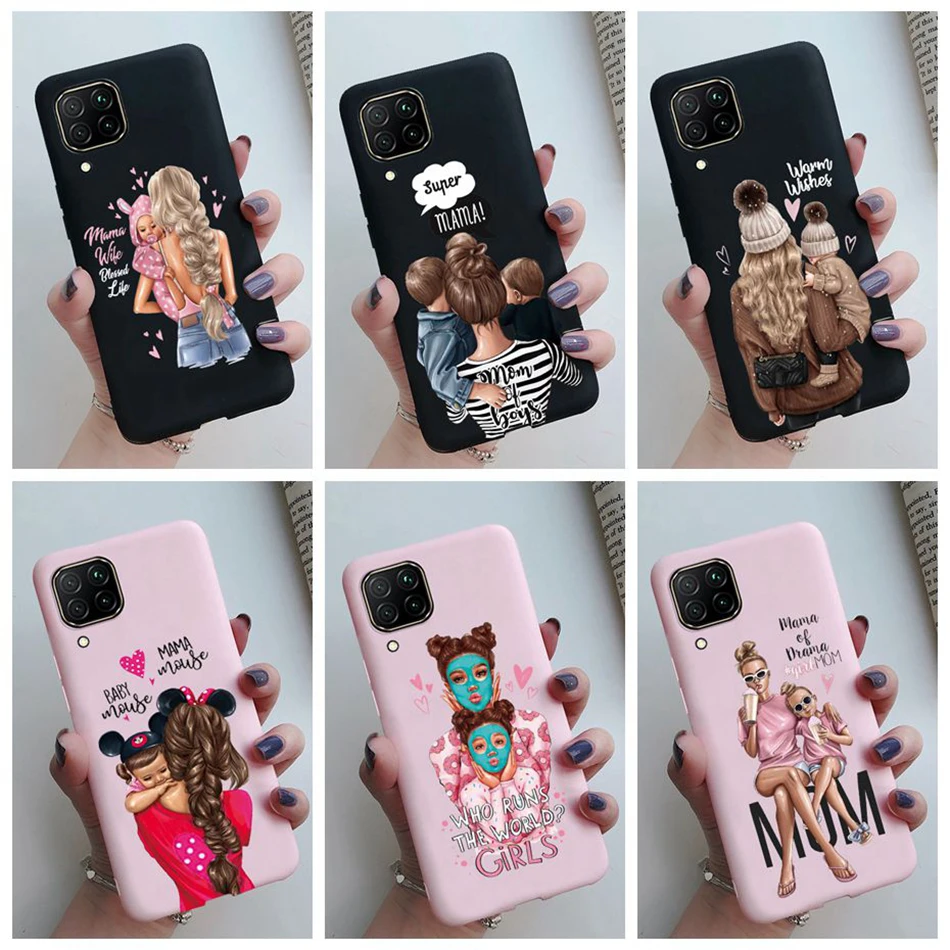 For Huawei P40 Lite Phone Case Huawei P40 Lite E Case Cute Sweet Girl Silicone Back Cover For Huawei P40 P 40 lite Soft TPU Case