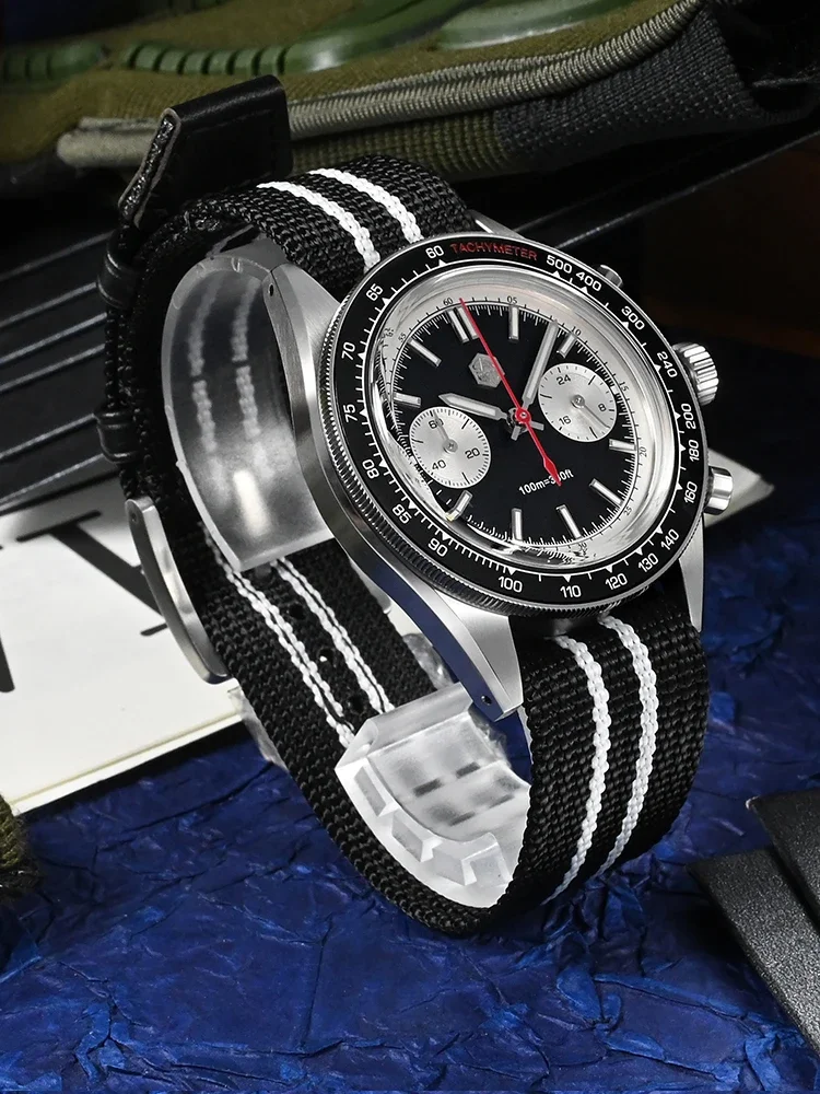 San Martin New Fly chiusura regolabile adatta per fibbia da 16mm cinturino in acciaio inossidabile 316L con fibbia lucidata parti dell'orologio