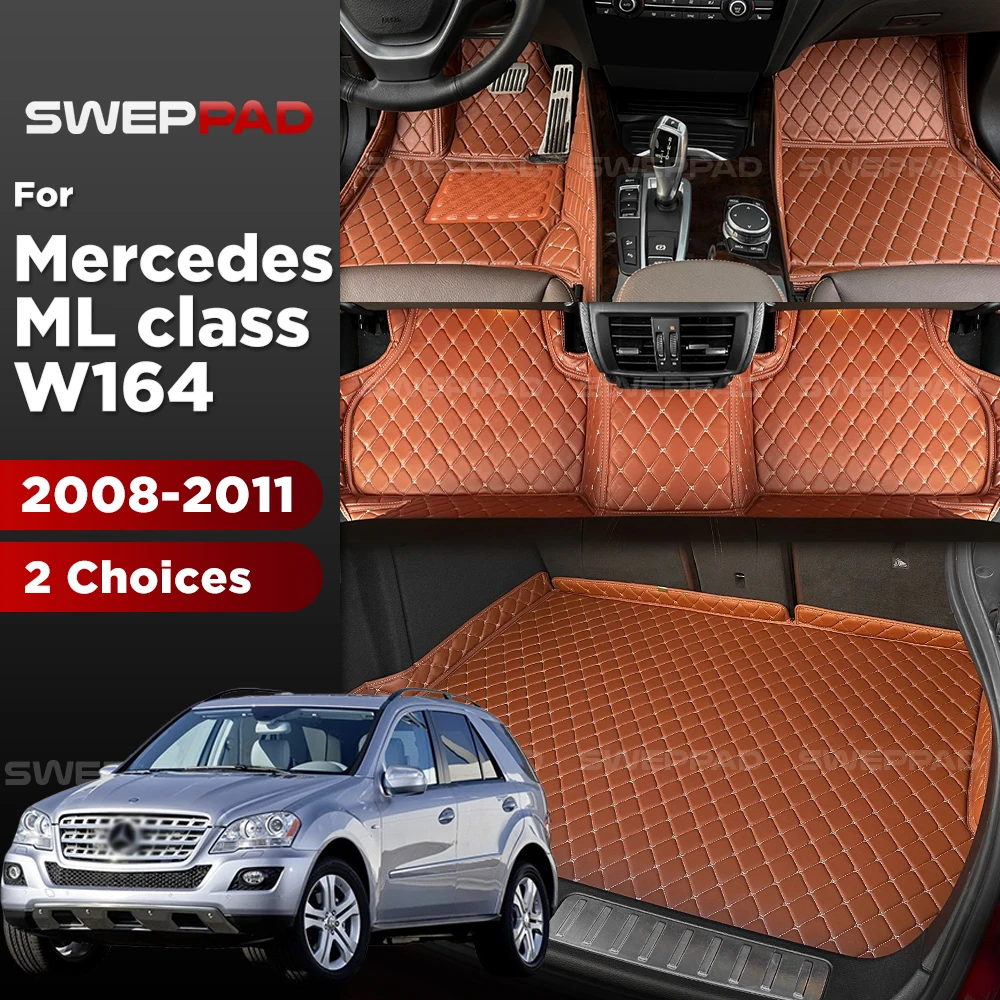 For Mercedes Benz ML class W164 2008 2009 2010 2011 Car floor mats Foot Pads 3D Car Trunk Mat Cargo Liner Carpet Accessories