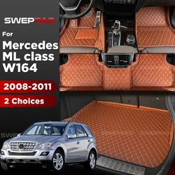 For Mercedes Benz ML class W164 2008 2009 2010 2011 Car floor mats Foot Pads 3D Car Trunk Mat Cargo Liner Carpet Accessories