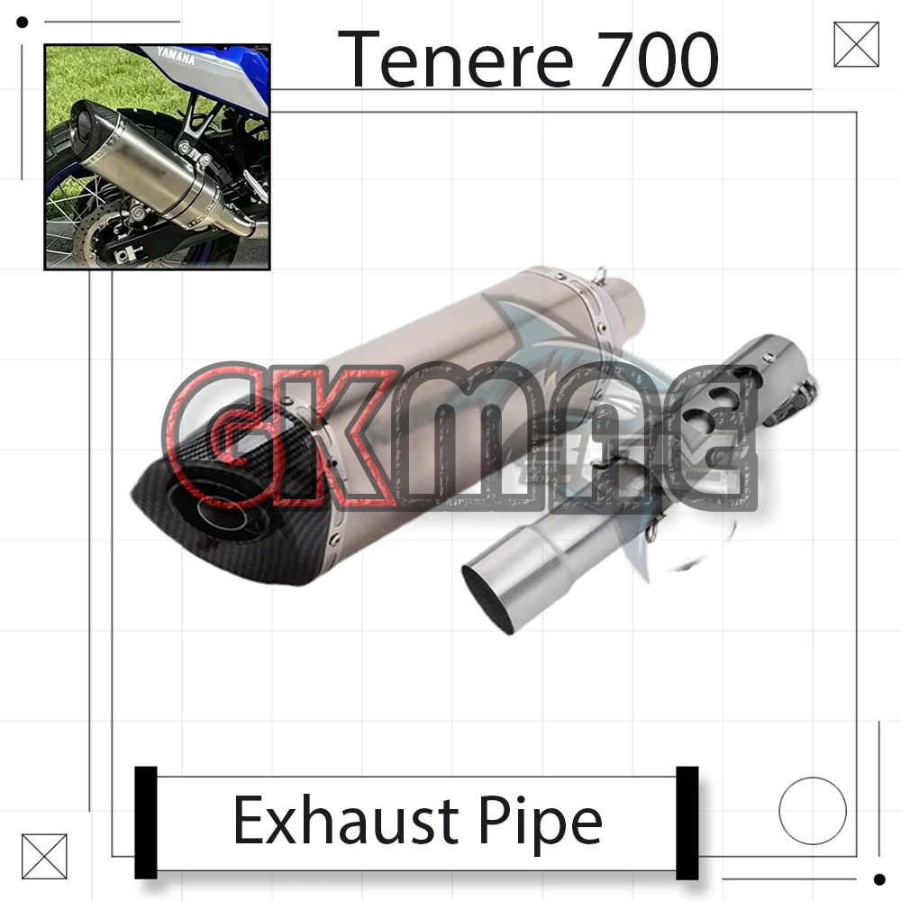 

New For Yamaha Tenere 700 T 700 S Motorcycle Modification Exhaust Pipe Mid-to-Rear Exhaust Section Muffler