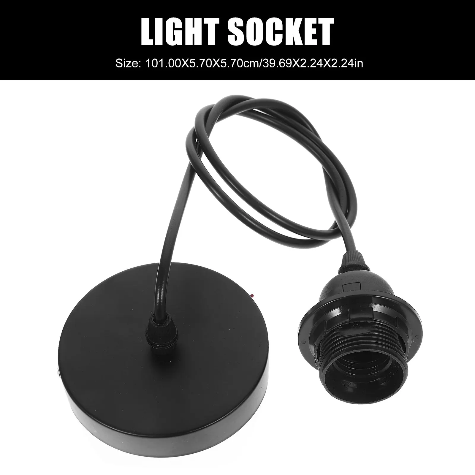 1Set Ceiling Lamp Socket Screw Lamp Holder High Temperature Resistant Light Socket Indoor Outdoor Compatible with E27 Bulb