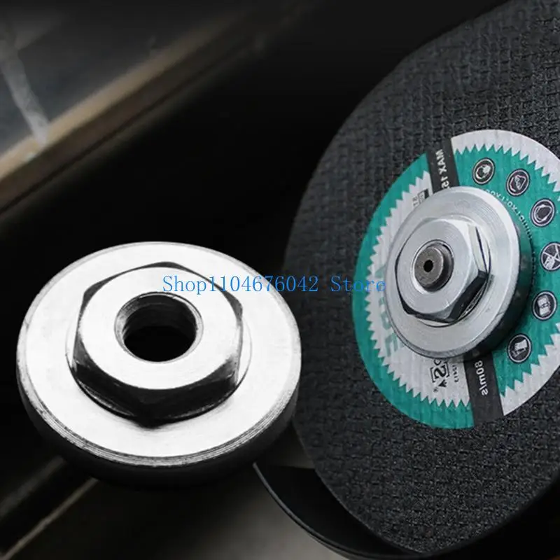 

652F 2Pcs M10 Thread Angle Grinder Inner Outer Flange Nut Set Tools For 10mm Spindle Thread Power Tool Griders Steel Lock Nut