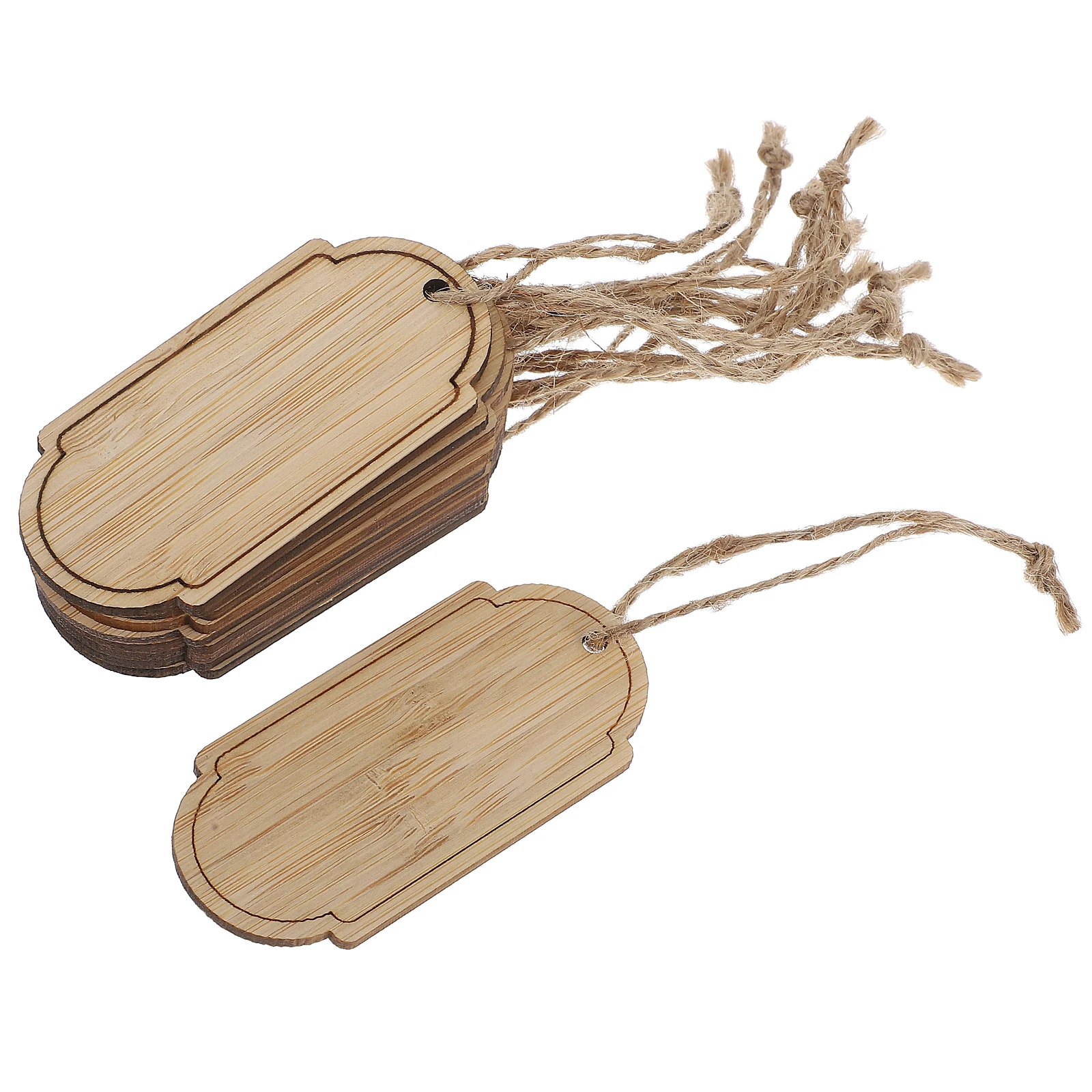 

10 Pcs Bamboo Small Hang Tag Labels Garden Plant Markers Flower Pot Sign Accessories
