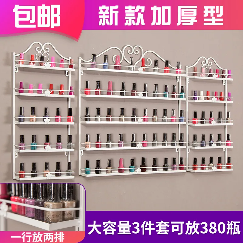 New wall-mounted nail display rack, hanging nail polish gluerack, cosmetics store display cabinet, wall-mounted storagerack