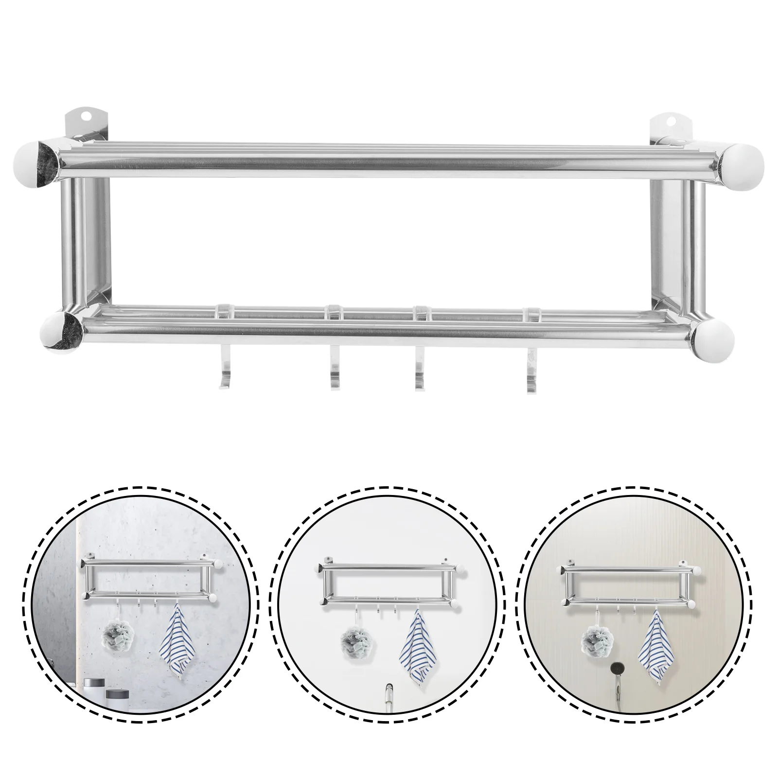 

Вешалка для полотенец из нержавеющей стали, настенная полка для ванной комнаты, органайзер, корзина для душа, подвесная настенная корзина для хранения, принадлежности для ванной комнаты