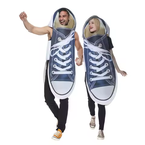 Adult Blue Sneaker Costume Funny Halloween Couples Outfits Canvas Shoes Costumes Carnival Easter Purim Fancy Dress