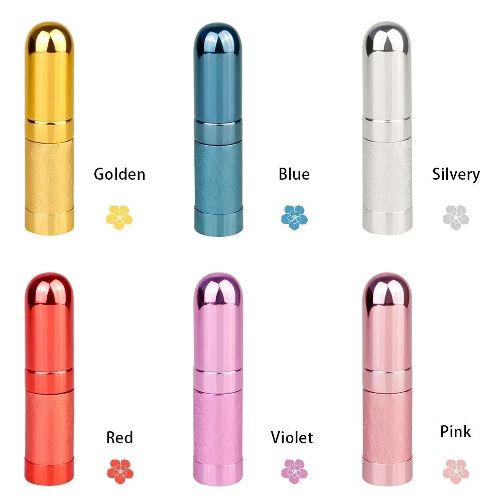 10pcs  6ml Bullet Bulk Perfume Bottle Spray Aluminum Tube Empty Bottle Cosmetic Portable Small Bottle Glass Liner