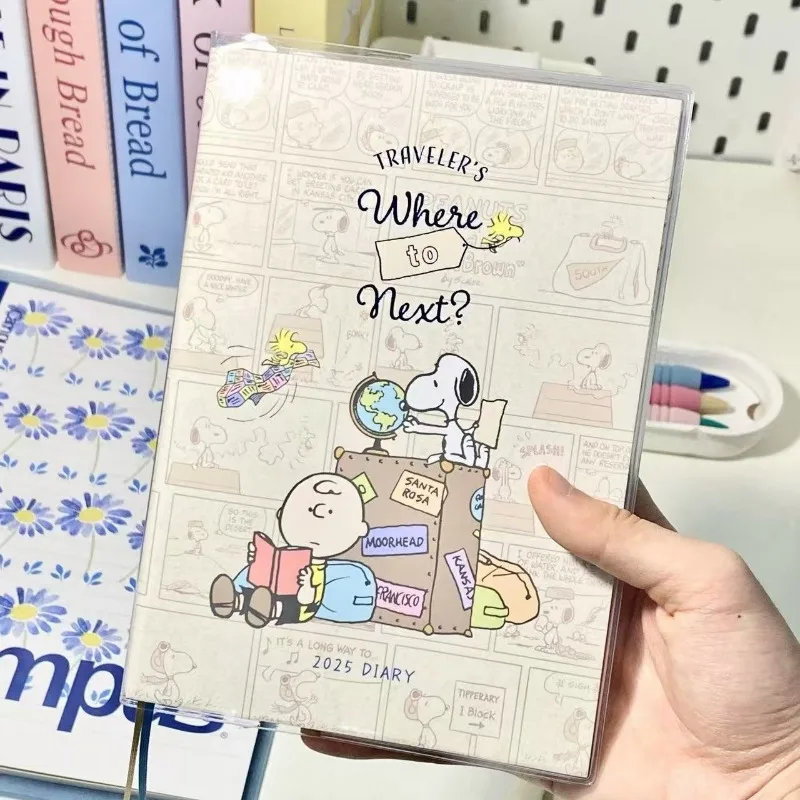 B6 Snoopy 2025 Week Planner Notebook Daily Weekly Plan Journal Personal Diary Calendar Time Management Goals Setting Schedule