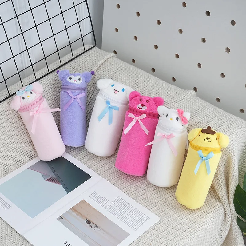 

Сумка для ручек «Hello Kitty», аниме Sanrio Cinnamoroll, сумки с героями мультфильмов Kawaii Melody Pompompurin, пенал для девочек, очаровательные подарки на день рождения