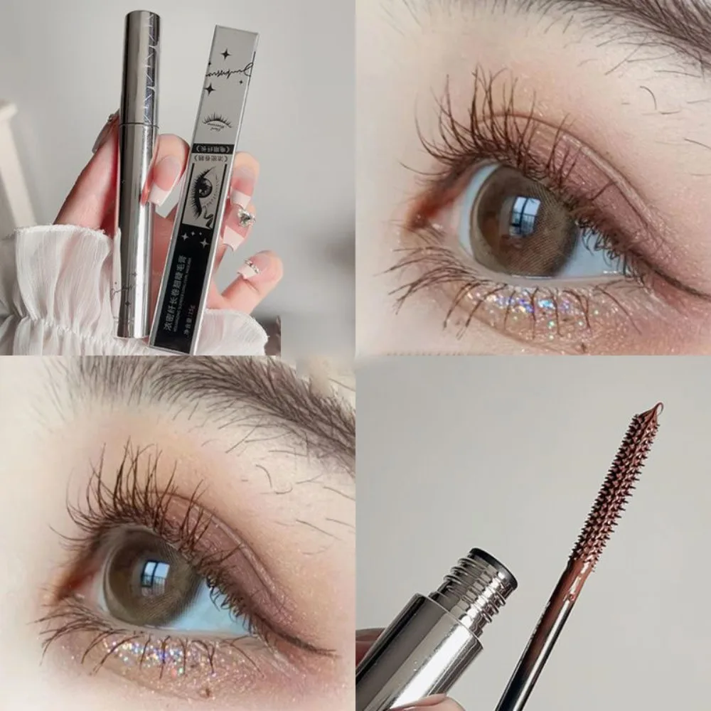 Kleurrijke gekleurde mascara Waterdicht Kleine zilveren buis Volumerengte Mascara Uitgebreid effect Make-up Dames Cosmetica Gereedschap