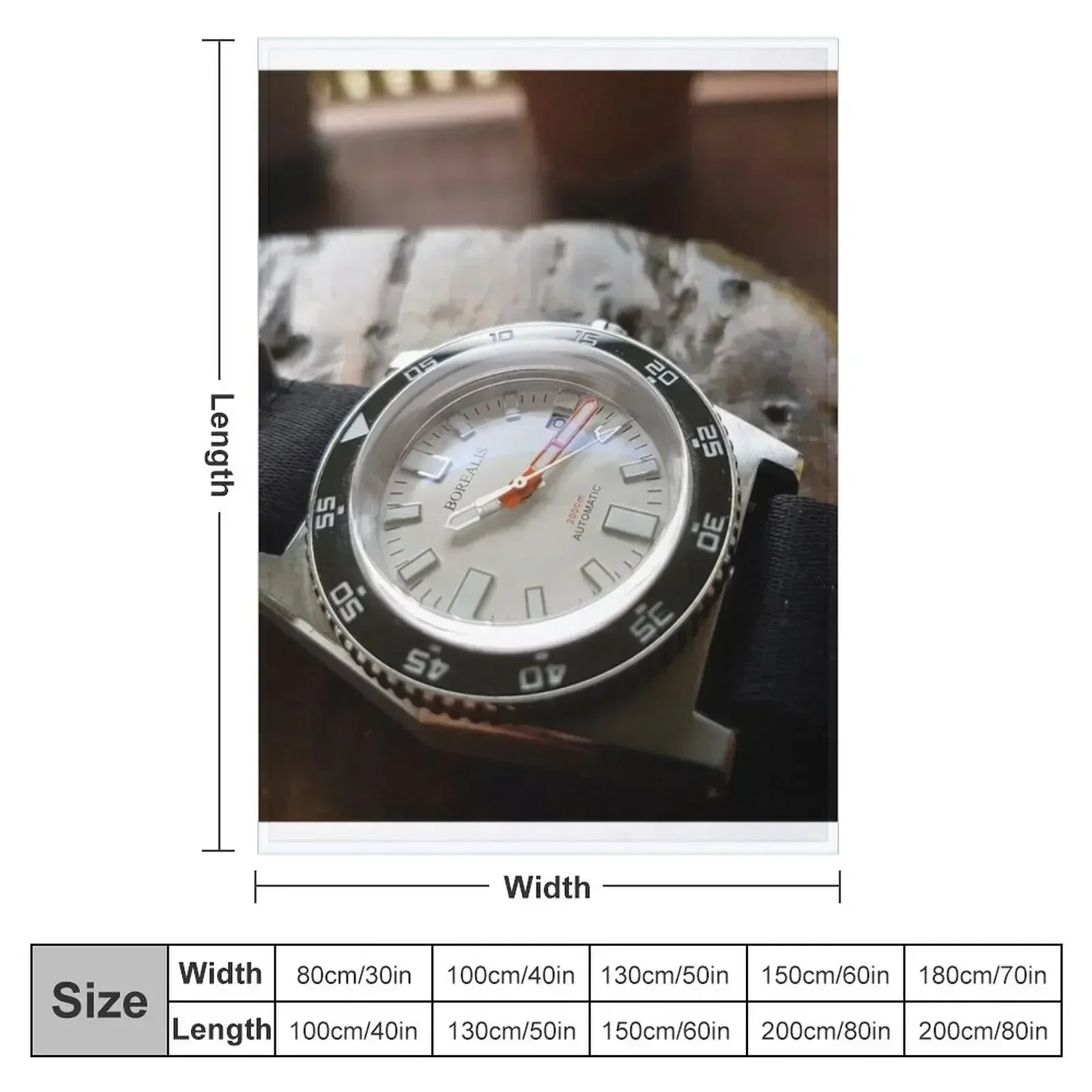 Borealis Scorpionfish Automatic Wrist Watch Throw Blanket couch cozy soft plush fuzzy picnic outdoor blanket