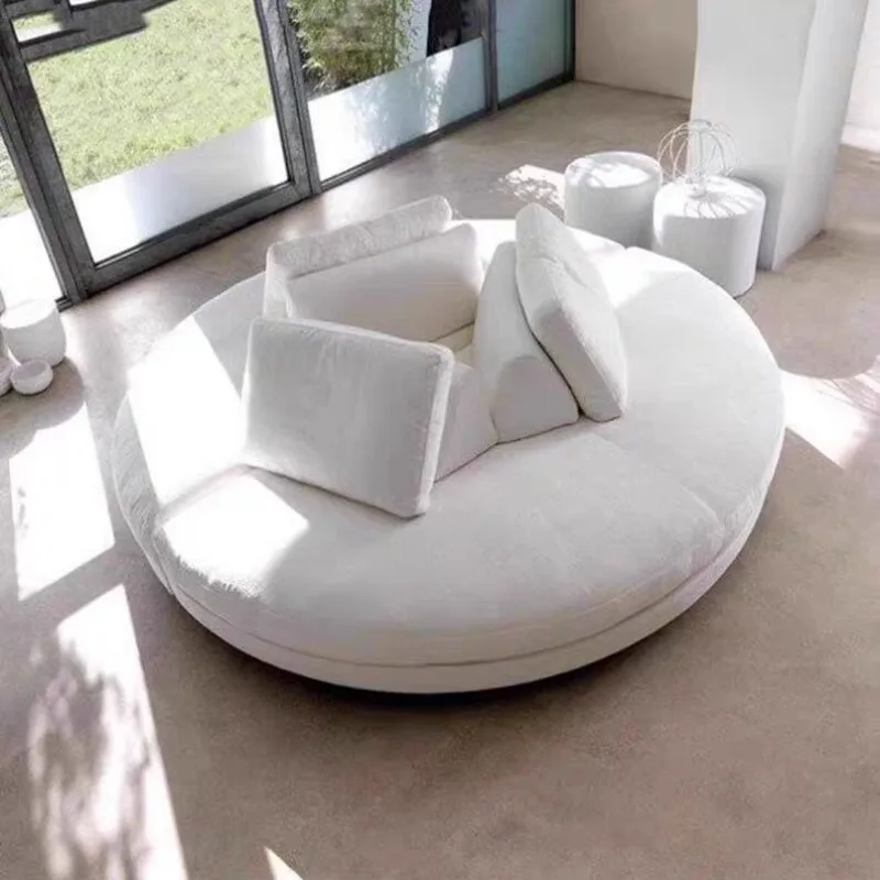 

Nordic Simple Semi-circular Clothing Lobby Lounge Area Leisure Multi-person Sofa Super Large