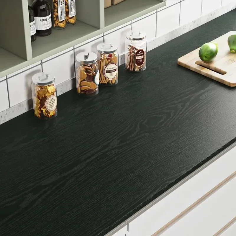 PVC Wood Grain Sticker Vinyl Eco-Friendly Self-adhesive Wallpaper for Outdoor Apartment Kitchen Countertops Cabinets Tables