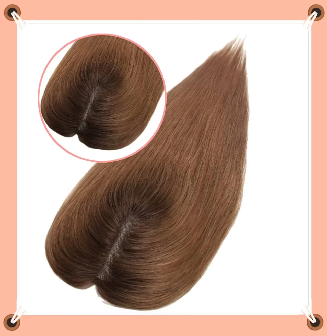 Straight 100% Remy Human Hair Toppers Blonde Lace Base Toppers for Women Clips In Hair Extensions Hairpieces Human Hair Topper