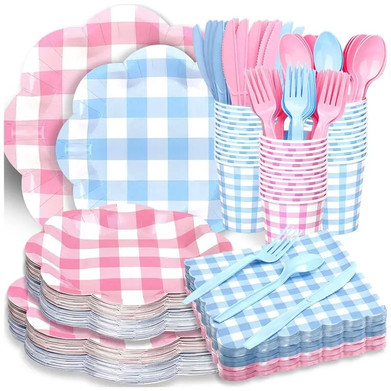 pork-gingham-articulos-para-fiestas-juego-de-cubiertos-desechables-a-cuadros-para-cena-416-piezas-para-52-personas-para-bodas-y-barbacoas