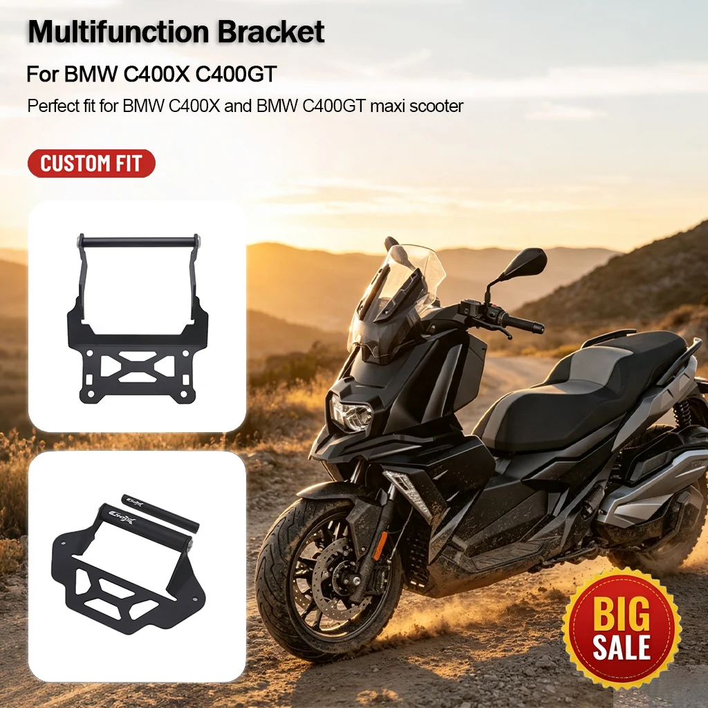 Windshield Multifunction Extension Bracket For BMW C400X C400GT Motorcycle Phone GPS Navigation Mount Mod Accessories