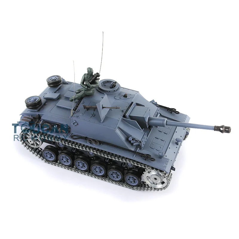 Heng Long 1/16 Scale Remote Control RC Tank 7.0 Customized Stug III 3868 Metal Tracks Wheels Model Toys For Boys TH17423-SMT5