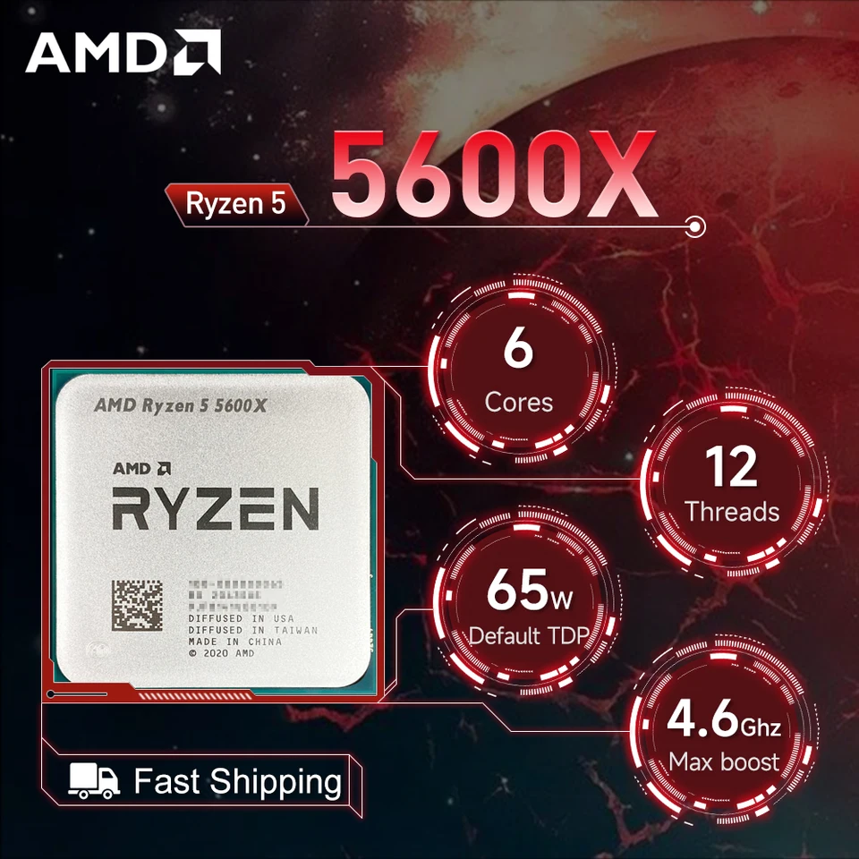 新品　AMD Ryzen 5 5600X 動作保証 AMD Ryzen 5 5600X 3.7GHz 6-Core 12-Thread R5 5600X Socket AM4 7NM