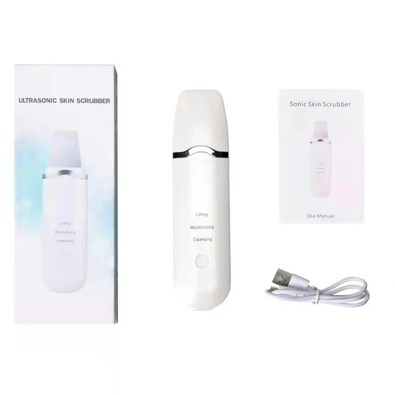Ultrasonic Skin Scrubber Deep Face Cleansing Machine Peeling Shovel Home Use Facial Pore Cleaner Lift Beauty Instrument
