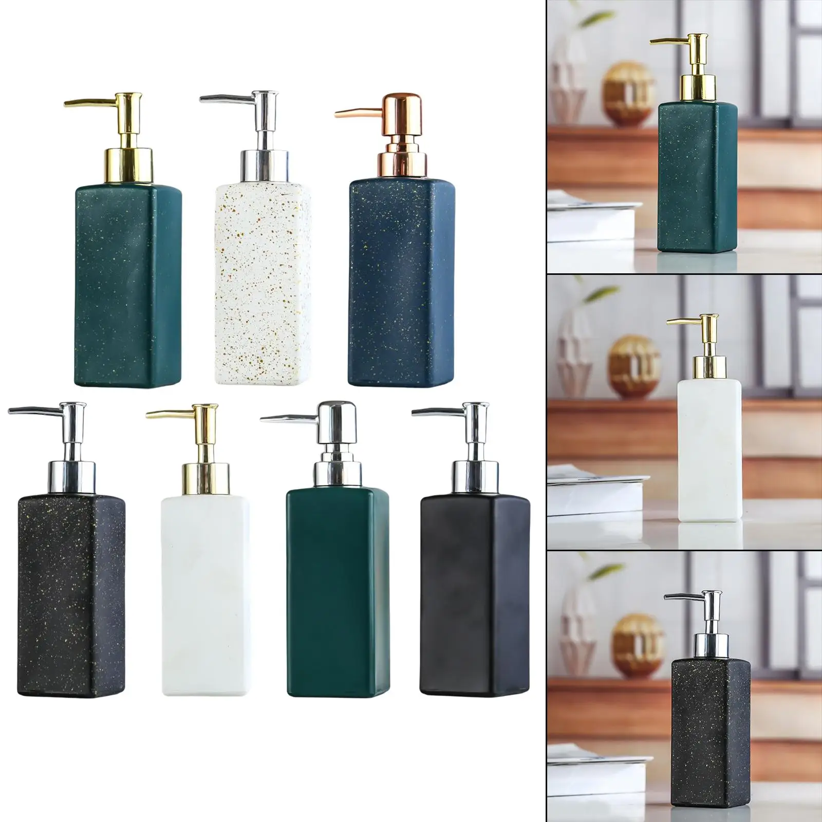 Lotionspender, Pumpflasche, leer, einfache Duschgel-Shampoo-Flasche für Küche, Zuhause, Restaurant