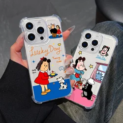 Cute Girl Little L-Lulu Phone Case For Samsung A06 A12 A14 A15 A22 A23 A24 A25 A32 A34 A52 A53 A54 A55 A73 5G Transparent Cover