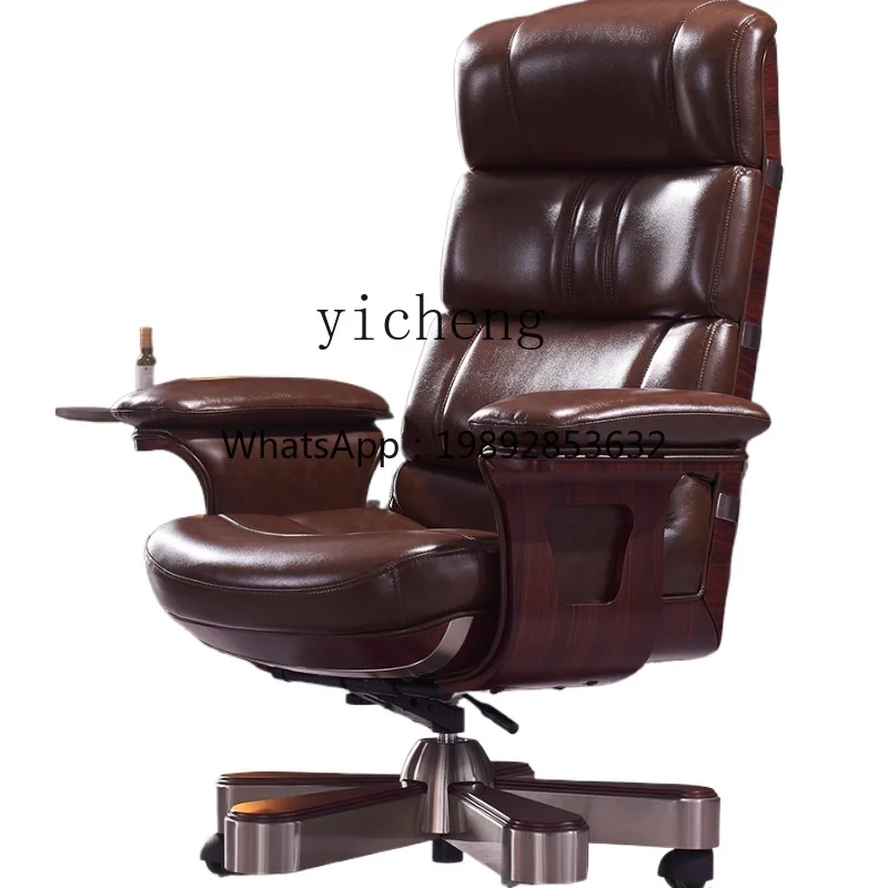 

Genuine Leather Executive Chair Home Office Chair High-End Cowhide Office Genuine Leather Chair