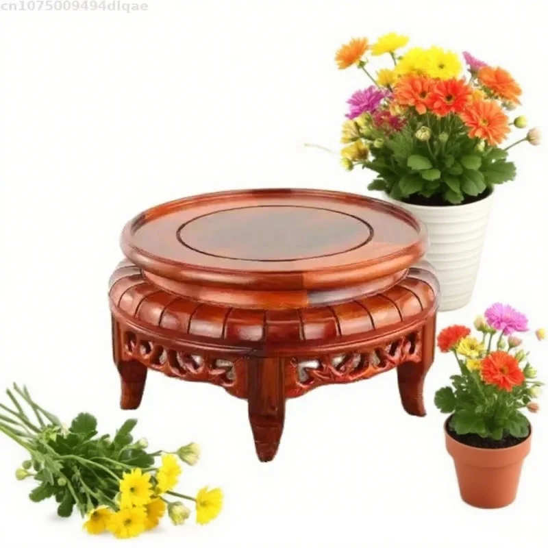 Redwood Root Carving Luxury Base Handicraft Collection Artwork Display Rack Mini Sculpture Decoration Table Vase Flower Pot Base