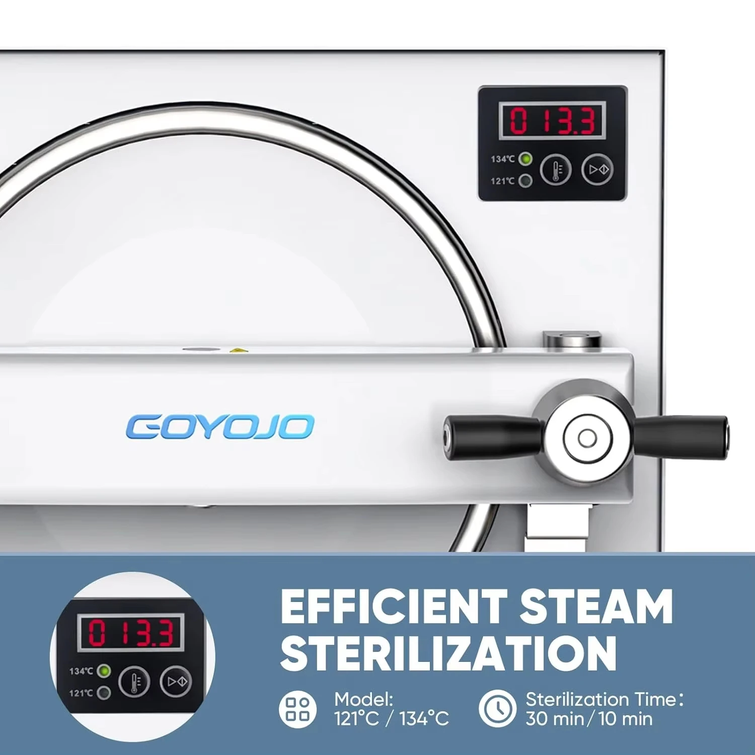 Autoclave Sterilizer Dental - GOYOJO 18L Dental-Dampfautoklav-Sterilisator, Tischgerät, Klasse N,