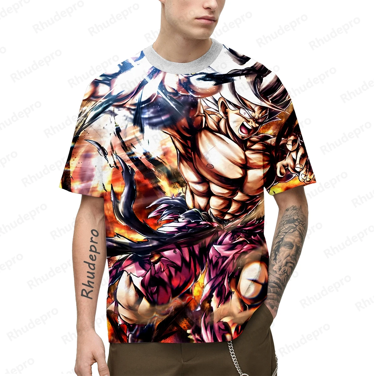 Summer New Hot Goku 3D Printed Men's T-shirt Children's Street Leisure Sports Top Cosplay Clothes 2024 Animation