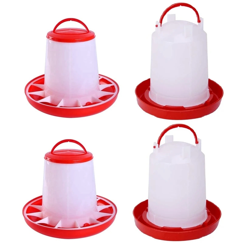 

2X Baby Chick Feeder And Waterer Kit For Poultry Fount For Up To 12 Chicks,Broiler Easy To Clean,Highly Practical