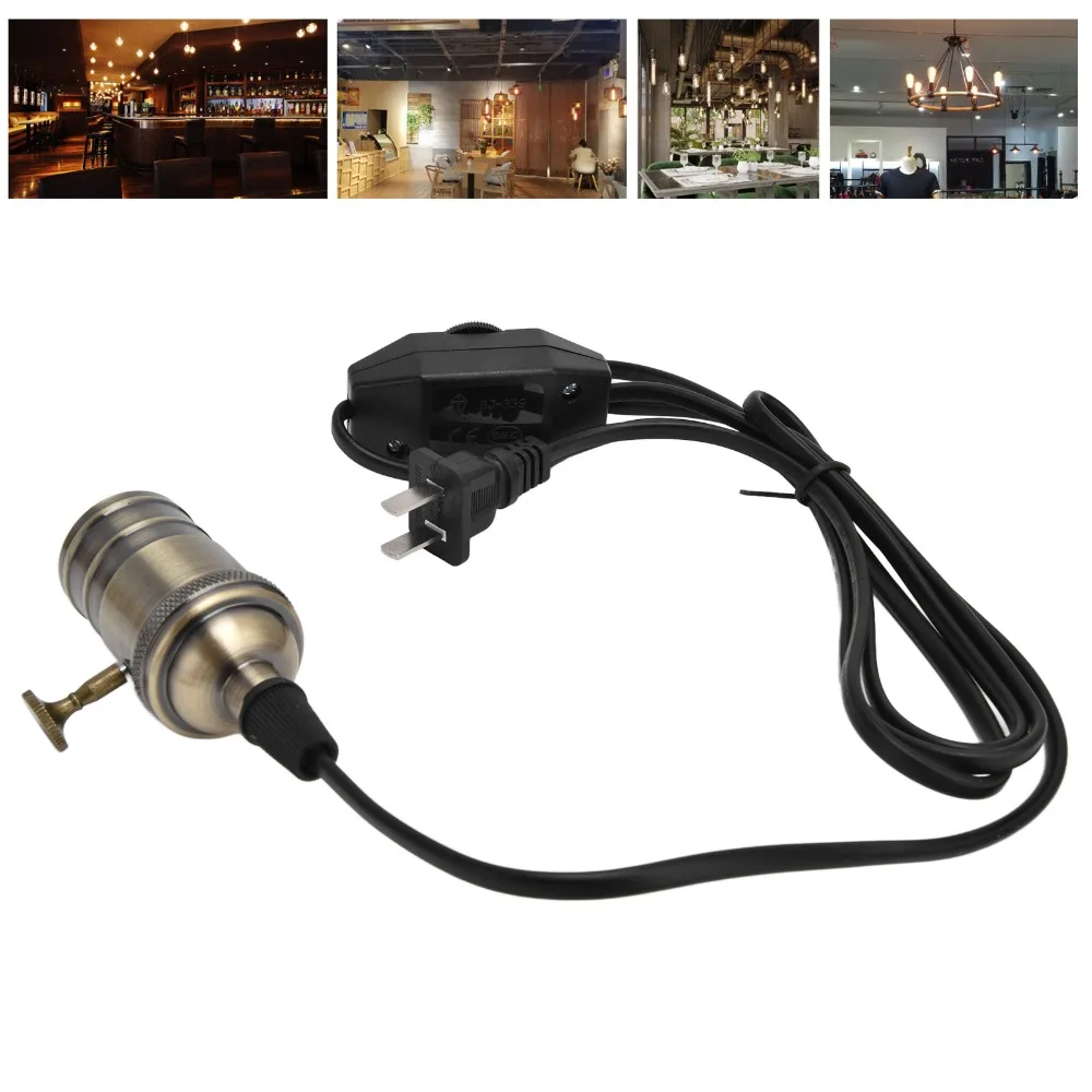 Vintage E27 Base Pendant Light Dimmable Hanging Lamp Cord DIY Lamp Holder Industrial Lighting