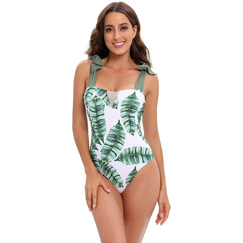 

2024 new swimsuit Europe and the United States one-piece swimsuit online celebrity one-piece strap bikini swimsuit