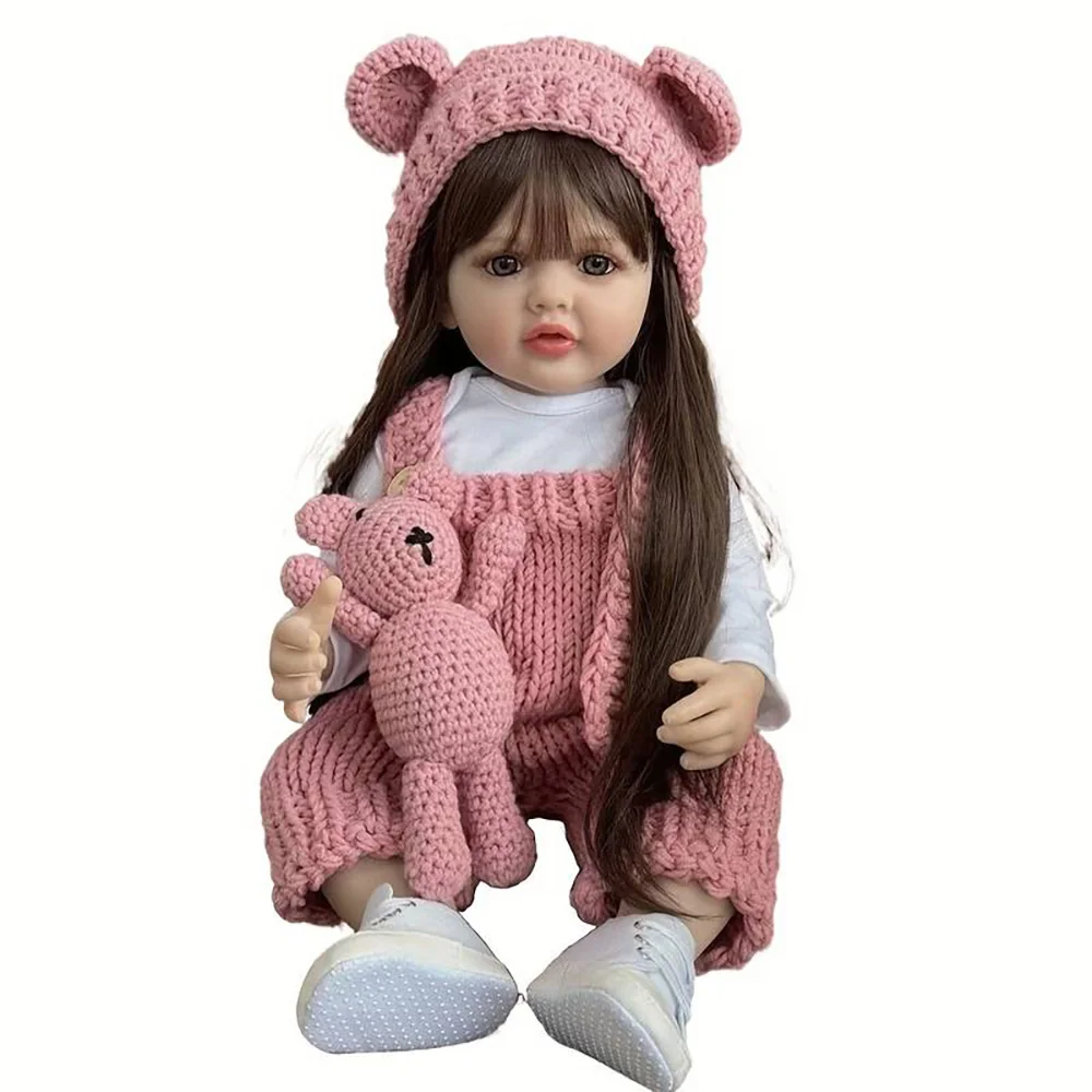 

Кукла-реборн Risbecko, 20 дюймов, реалистичная, для девочек — полностью силиконовый виниловый корпус, 3D-детали, расписанные вручную; идеальный подарок для новорожденных