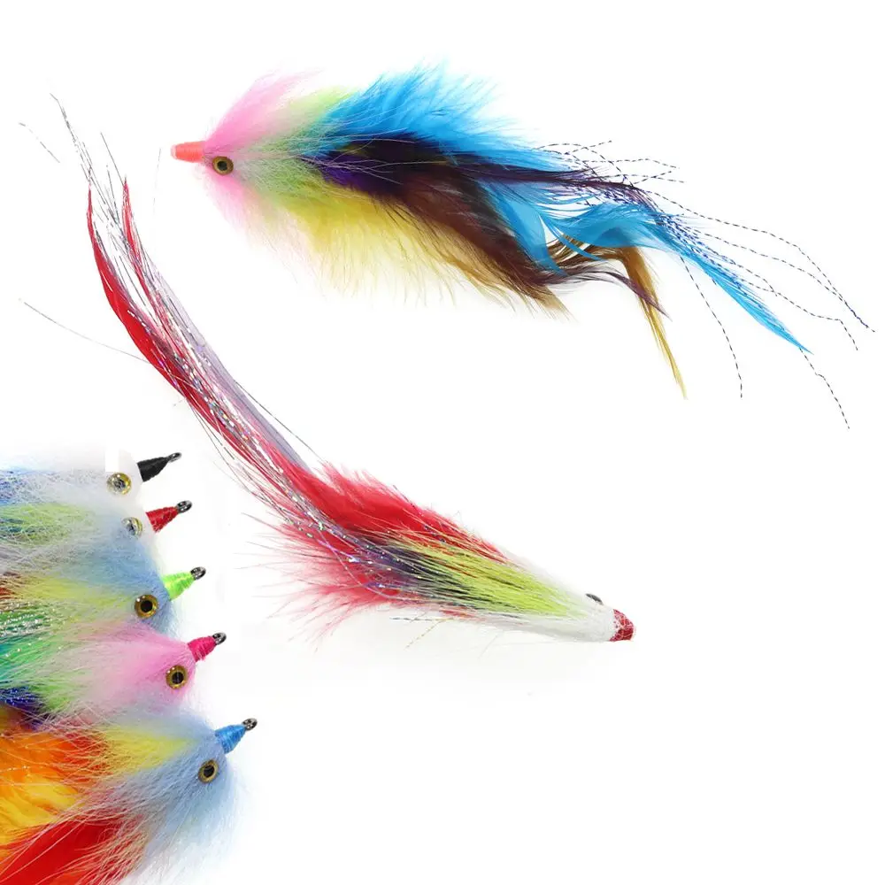 

Durable Rooster Feather Streamer Tying Fishing Baits 2/0# Fly Lure