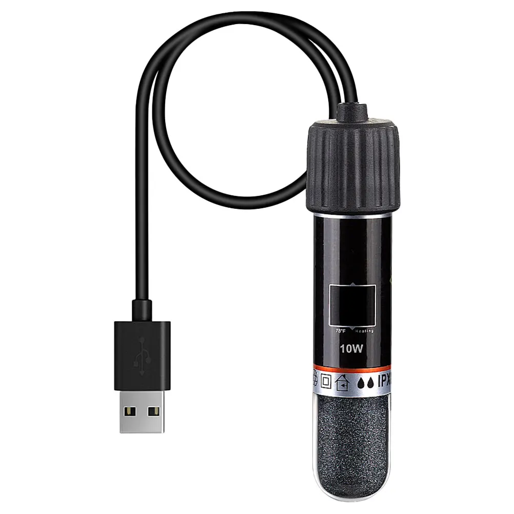 

Mini Aquarium Heater USB Fish Tank Heaters Constant Temperature Controller Small Size Desktop Pond Water Stable Performance